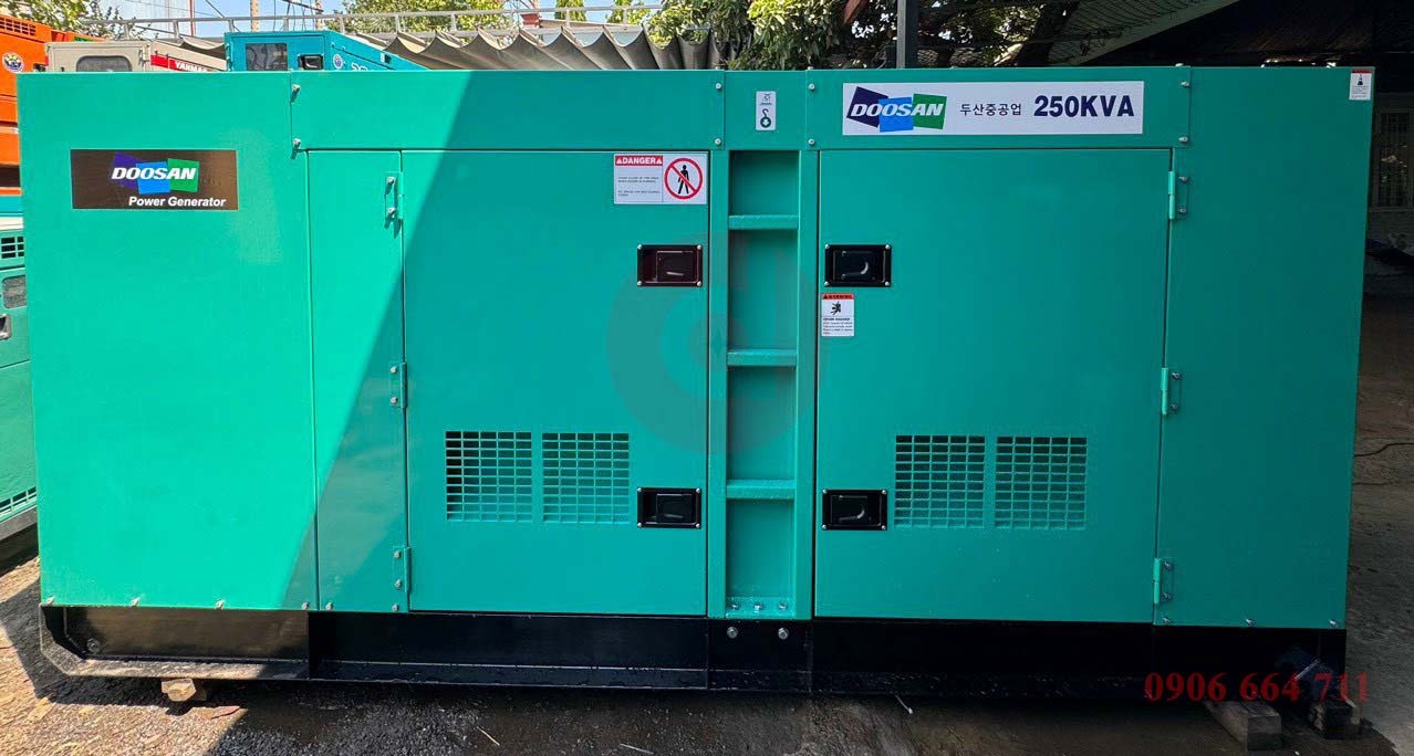 máy phát điện cũ 250kva - cummins, doosan